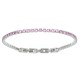 Bracciale Tennis acciaio rosa