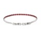 Bracciale Tennis acciaio rosso