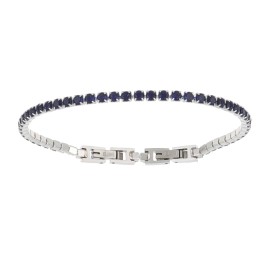 Bracciale Tennis acciaio blu