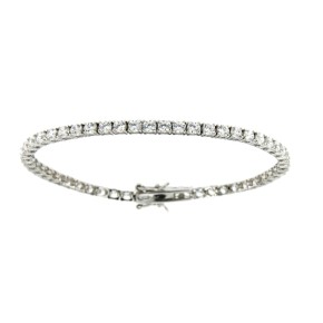 Bracciale Tennis bianco 3 MM