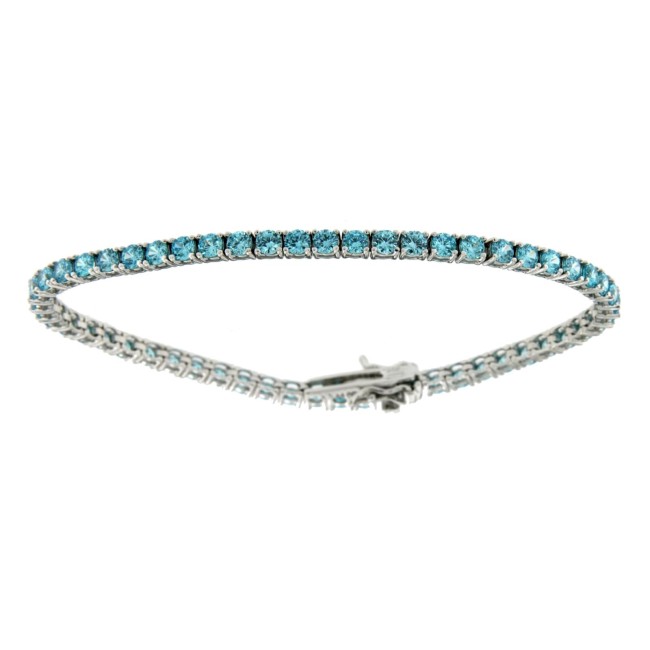 Bracciale Tennis Acqua marina 3 MM