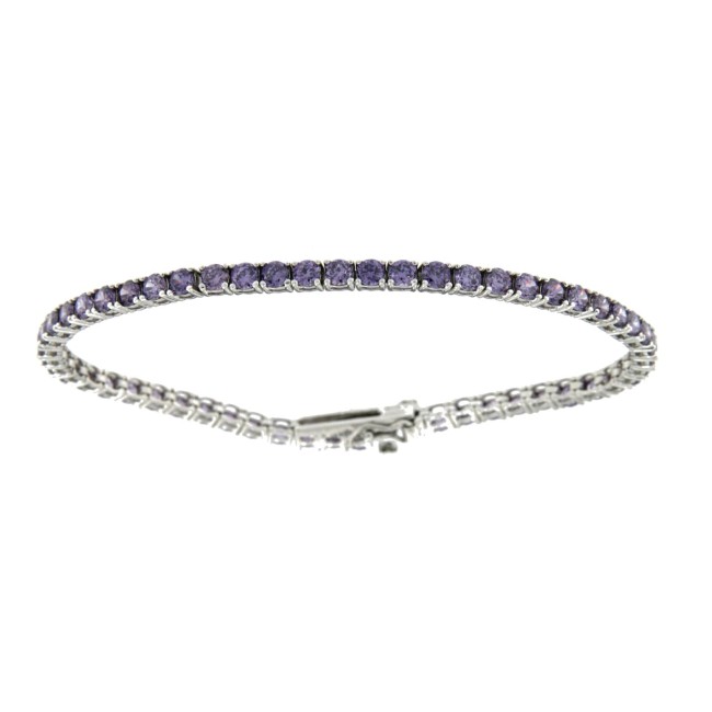 Bracciale Tennis viola 3 MM