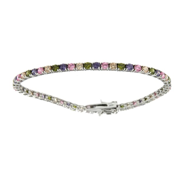 Bracciale Tennis multicolor 3 MM