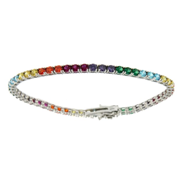 Bracciale Tennis multicolor 3 MM