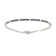 Bracciale Tennis 5 nero + 1 bianco 2 MM Argento 925