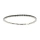 Bracciale Tennis nero 2 MM Argento 925 chiusura all'italiana