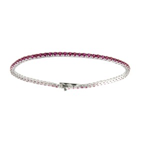 Bracciale Tennis fucsia 2 MM Argento 925