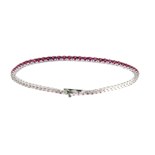 Bracciale Tennis fucsia 2 MM Argento 925