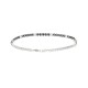 Bracciale Tennis regolabile 1 bianco + 5 neri  2 MM