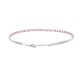 Bracciale Tennis regolabile rosa 2 MM