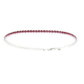 Bracciale Tennis regolabile fucsia 2 MM