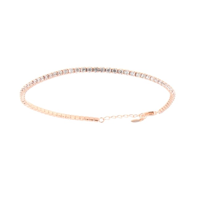 Bracciale Tennis regolabile rosè 2 MM