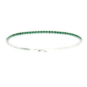 Bracciale Tennis regolabile verde 2 MM