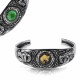 Bracciale Andromeda Toro con pietra reversibile verde