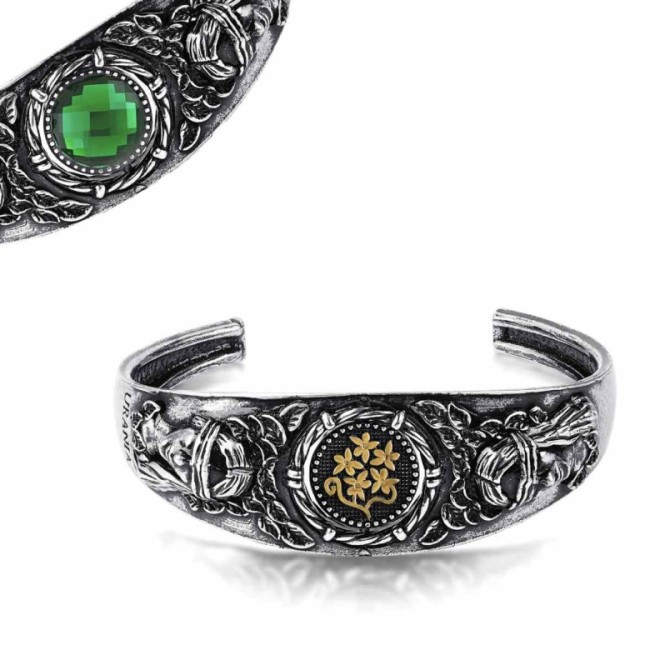 Bracciale Andromeda Primavera con pietra reversibile verde