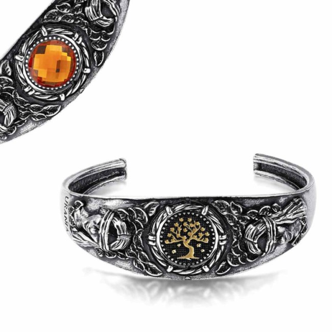 Bracciale Andromeda Autunno con pietra reversibile ambra