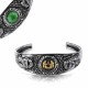 Bracciale Andromeda Gemelli con pietra reversibile verde