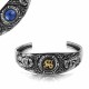 Bracciale Andromeda Capricorno con pietra reversibile blu