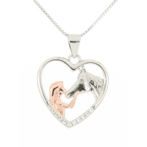 Collana cavallo ragazza pendente Argento 925 