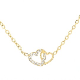 Collana Adana cuore doppio brillante pendente