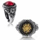 Anello Andromeda Estate regolabile con pietra reversibile fucsia