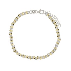 Bracciale Cloris bicolore argento e dorato in argento 925