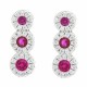 Orecchini degradè fucsia in argento 925 