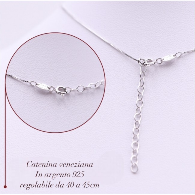 Collana degradè acqua marina in argento 925