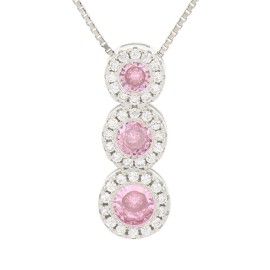 Collana degradè rosa in argento 925