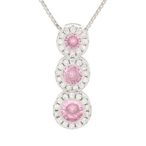 Collana degradè rosa in argento 925