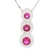 Collana degradè fucsia in argento 925