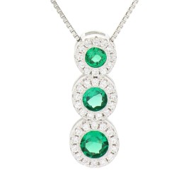 Collana degradè verde in argento 925