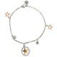 Bracciale Ideal in acciaio con stelle pendenti