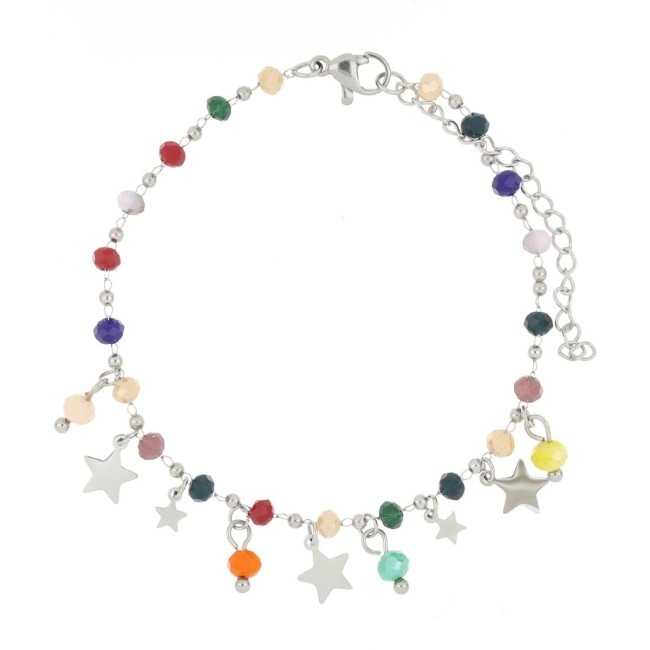 Bracciale Varsavia stelle e perline multicolor