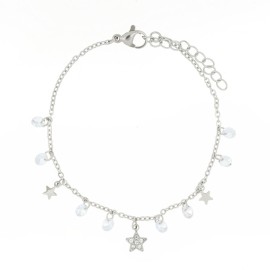 Bracciale Varsavia sottile con stelle pendenti