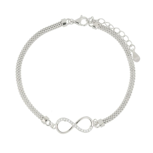 Bracciale infinito maglia milano in argento 925