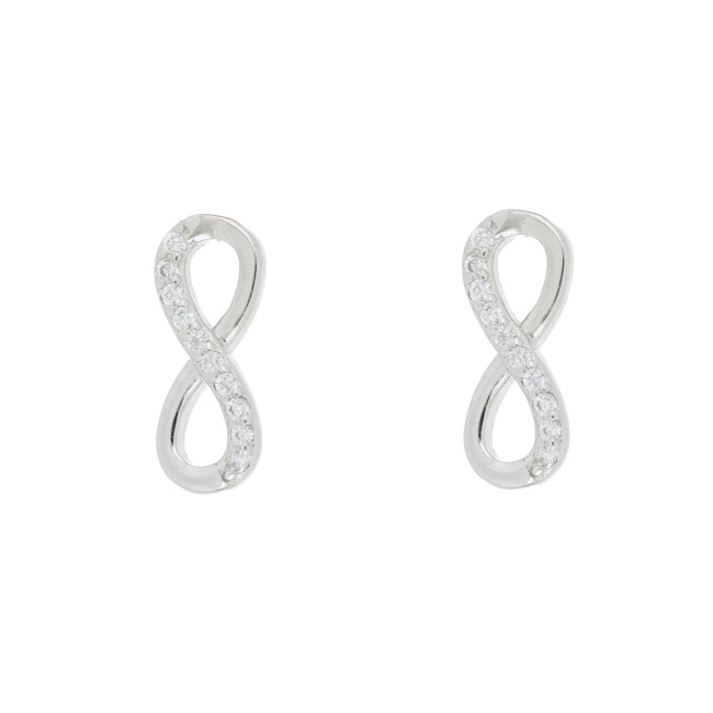 Orecchini infinito 2 mm in argento 925