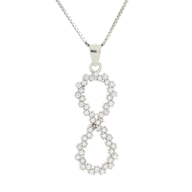 Collana Infinito design pendente in argento 925