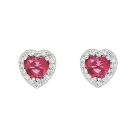 Orecchini Dubai cuore in argento 925 zirconi e cristalli