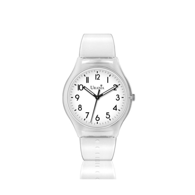 Orologio Colorful bianco in silicone quadrante bianco