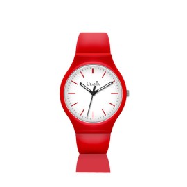 Orologio Colorful Rosso in silicone quadrante bianco