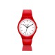 Orologio Colorful Rosso in silicone quadrante bianco