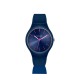 Orologio Colorful blu in silicone quadrante blu e lancette fucsia