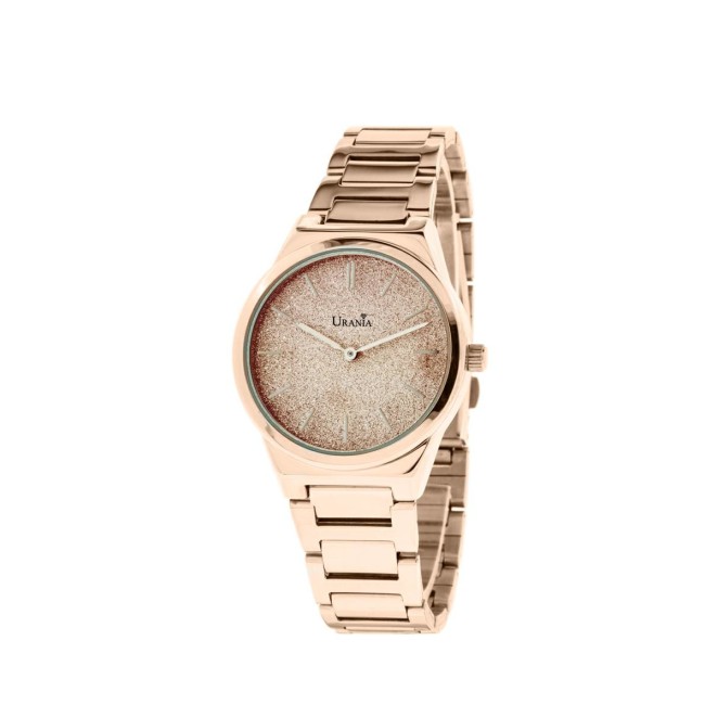 OROLOGIO DONNA ROSE' CON QUADRANTE BRILLANTE ROSE' IN ACCIAIO