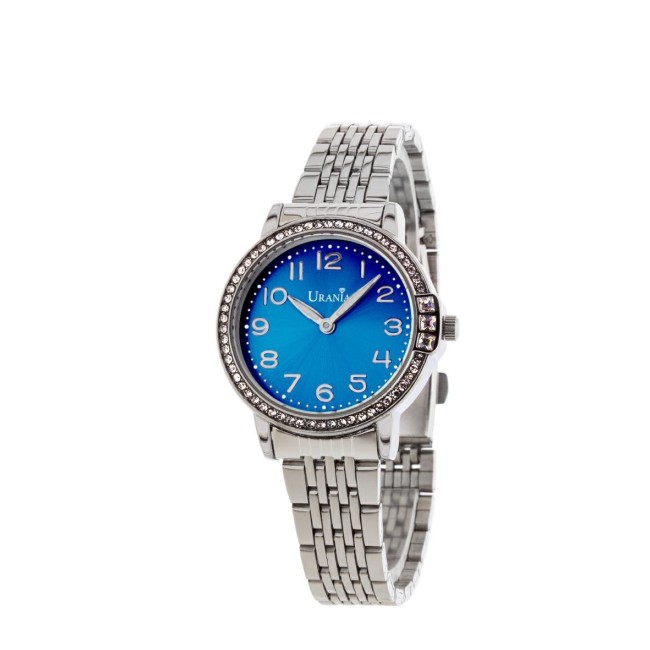 OROLOGIO DONNA ACCIAIO QUADRANTE BLU E NUMERI ARGENTO