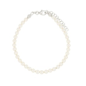 Bracciale perle 4 mm in argento 925