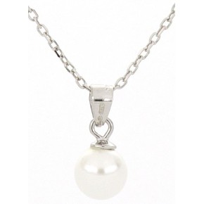 Collana Perla 6 MM pendente 