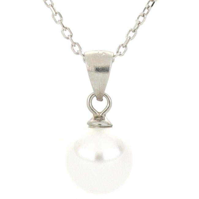 Collana Perla 8 MM pendente 