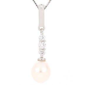 Collana perla pendente catenina veneziana in argento 925