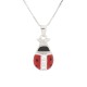 Collana portafortuna coccinella rossa in argento 925